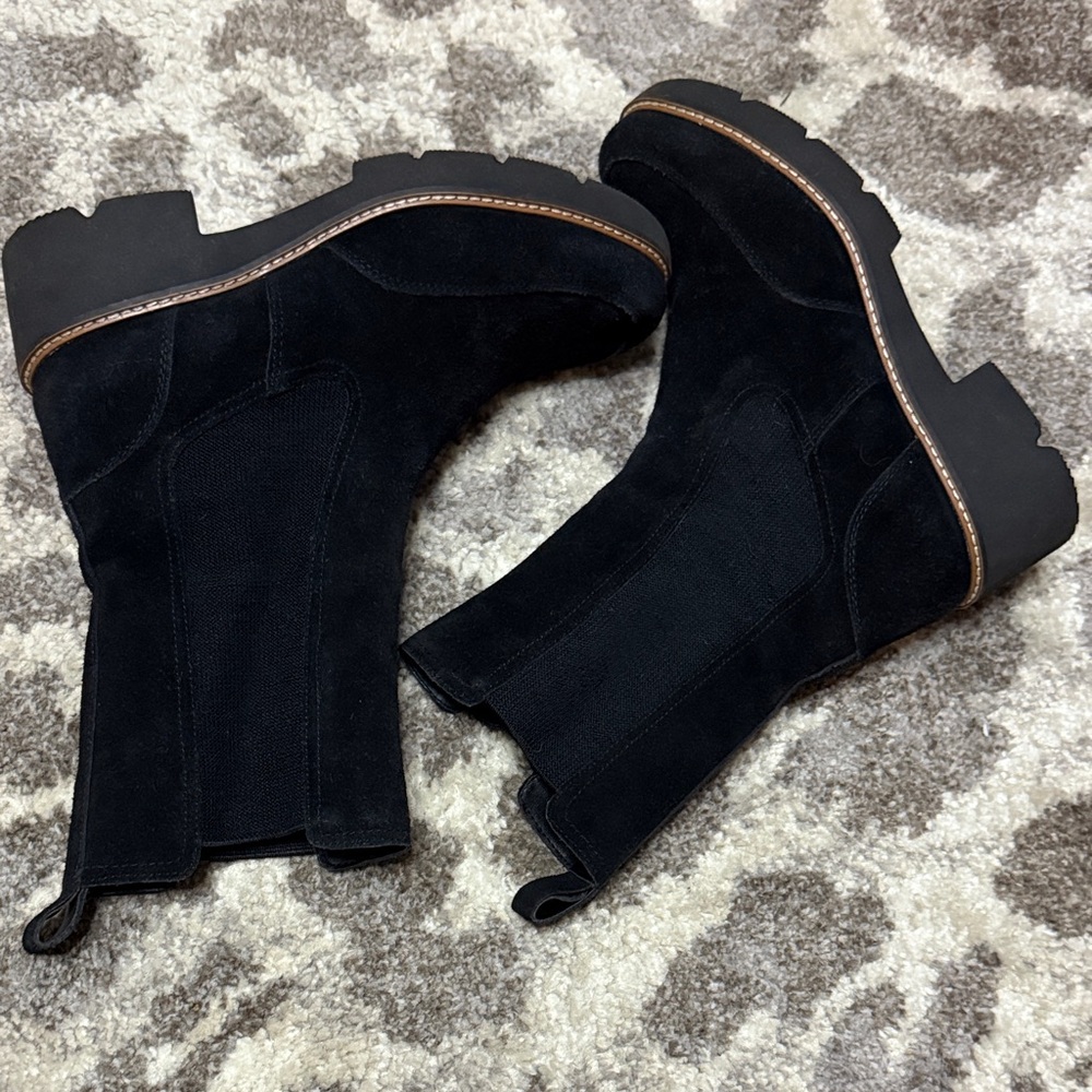 Naturalizer Domino Black Suede Women's Boots